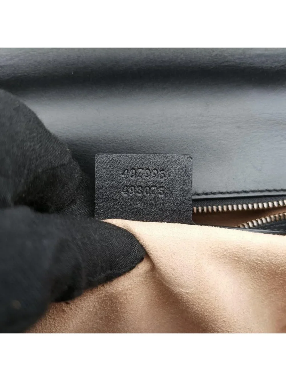 Gucci Ojiride Beige Gold Black Canvas Leather Shoulder
